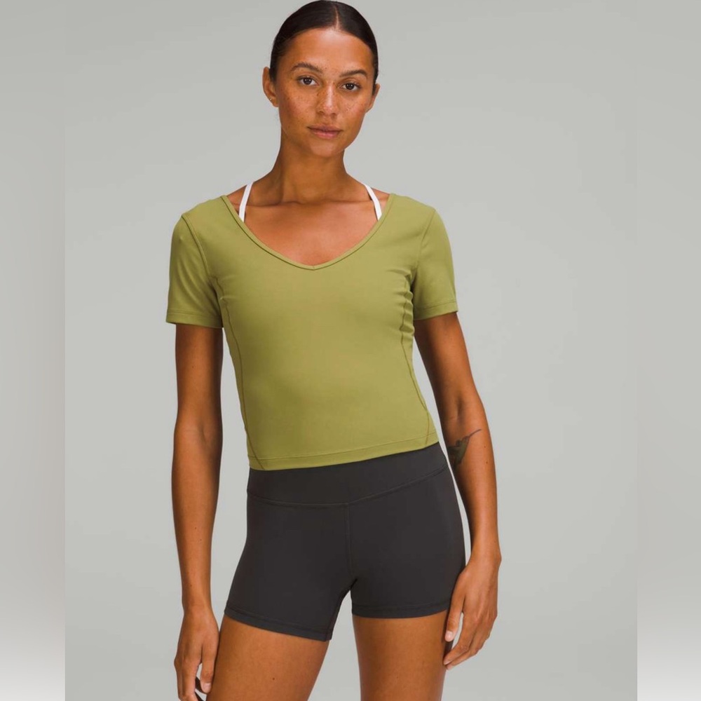 Lululemon Align T-Shirt Bronze Green size 4 new no tag - Picture 2 of 4